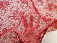 Dentelle stretch rouge vin