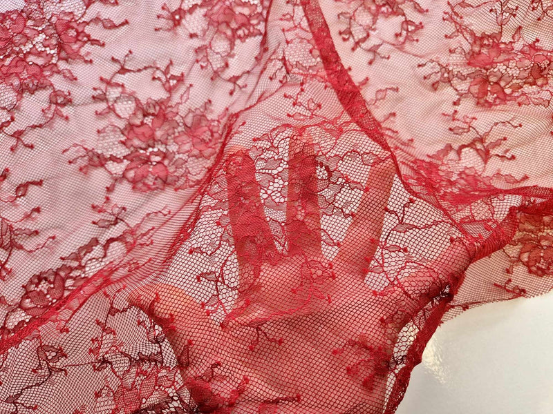Dentelle stretch rouge vin