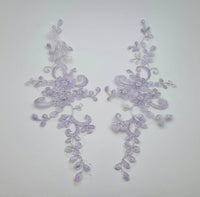 Motif dentelle parme pastel pour robe de mariée