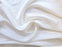 COUPON 3,5 Mètres Mousseline de soie doux et léger blanc naturel