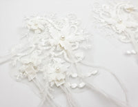 Motif ivoire dentelle et plumes pour robe de mariée · vue 2