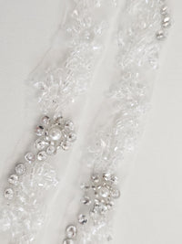 Coupon galon strass et perles transparente 60CM · vue 2