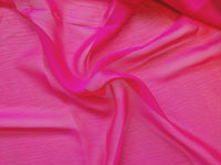Coupon mousseline rose fuschia flashy 1m50