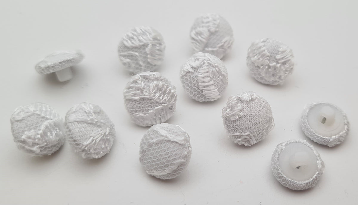 Bouton recouvert DENTELLE BLANC pour robe mariée