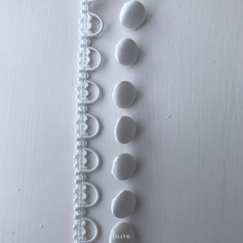 Boutons et brides pour robe de mariée, Kit complet