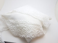 Galon de dentelle elastique blanc