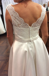 Dentelle rebrodée blanc ou ivoire · vue 9