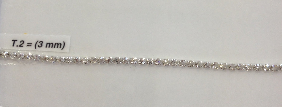 Strass 3 mm, excellente qualité, tarif pour 50CM