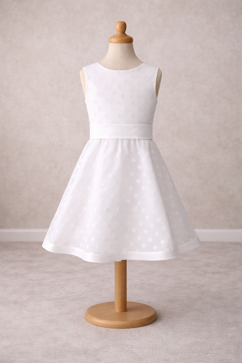Robe enfant à pois taille 7 ans