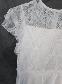 Robe longue pour fille, mariage, cérémonie, communion · vue 3