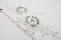 Motif blanc strass et perles pour robe de mariée · vue 3