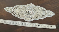Motif strass pour ceinture ivoire argenté brillant · vue 2