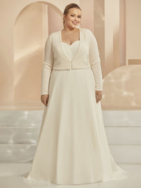 Gilet doux pour mariée ivoire · vue 4