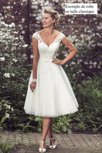Tulle classique fin ivoire et blanc soie CLIMAX · vue 3