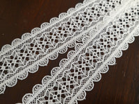 Galon dentelle guipure macramé ivoire clair 4,5 cm – bohème robe de mariée – au mètre