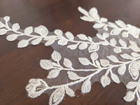 Grand motif brillant feuilles mates pour robe de mariée · vue 5