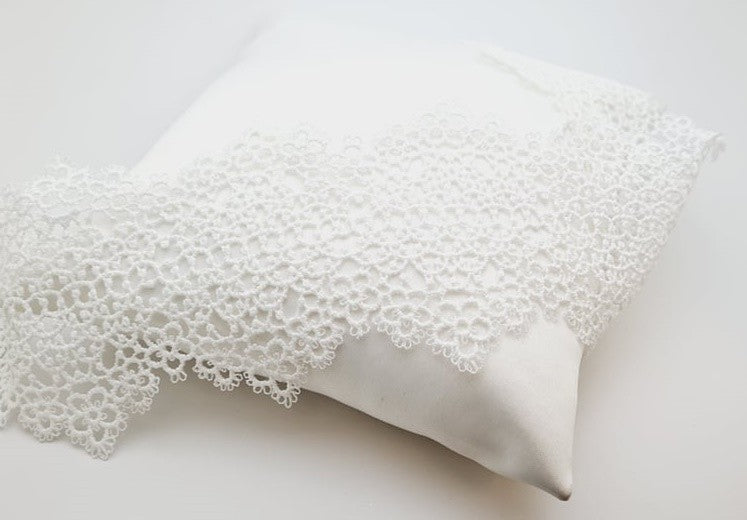 Galon large de guipure ivoire pour robe de mariée