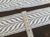 Galon dentelle guipure ivoire clair 5,5 cm – motif feuillage bohème – dentelle mariée au mètre · vue 4