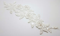 Dentelle ivoire avec perles