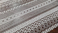 Dentelle geometrique macramé ivoire clair boheme vintage · vue 4