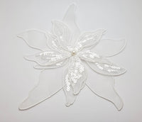 Grande fleur ivoire clair pour robe de mariée · vue 4
