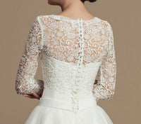 Top en guipure style vintage manches longues pour mariée · vue 2