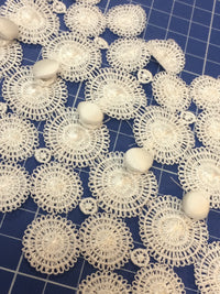 Galon de dentelle bohème ivoire motif mandala · vue 7