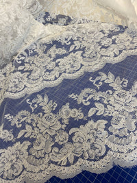 Dentelle rebrodée blanc ou ivoire · vue 4