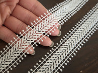 Galon bohème dentelle nacré ivoire COUPON 1M90 · vue 2