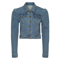 Veste jeans pour mariée manches bombées
