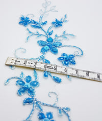 Motif appliqué bleu cobalt pour robe de mariée · vue 3