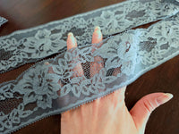 Galon de dentelle gris bleuté - Coupon de 6 mètres · vue 3