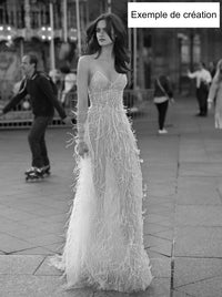 TULLE avec plumes et sequins pour création · vue 5