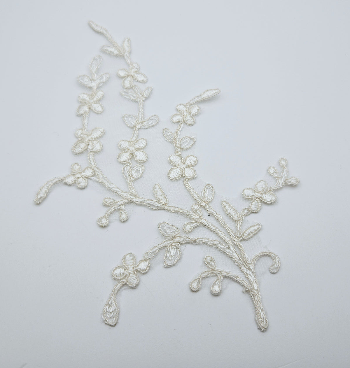 Lot de 10 motifs ivoire fleurs feuilles