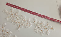 Lot unique de 4 motif ivoire perles et sequins orange · vue 4