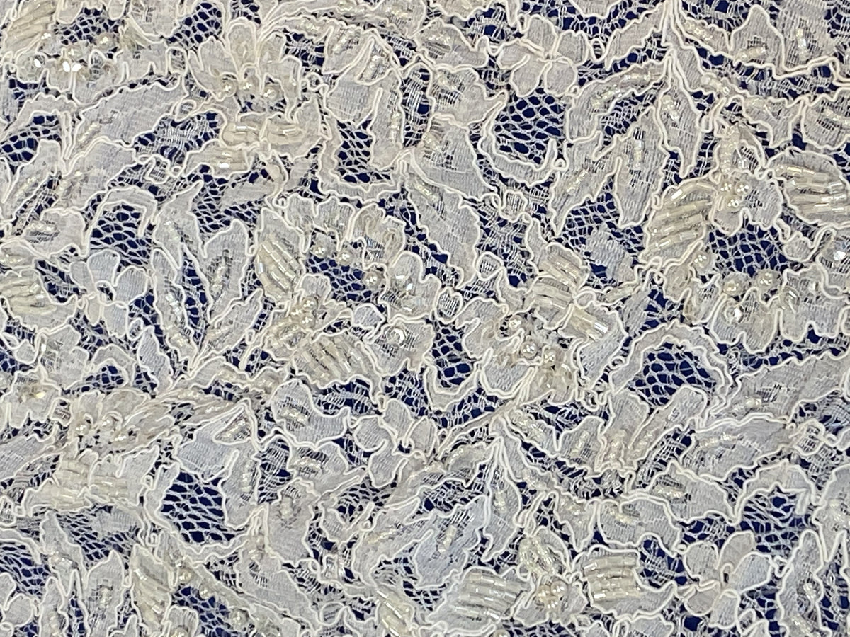 Dentelle cordée perlée MICP946