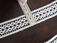 Galon de Dentelle Guipure Ivoire Clair – Motif Entrelacé Géométrique, Vendu au Mètre · vue 4