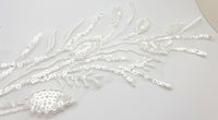 Long motif feuilles pour robe de mariée sequins · vue 5