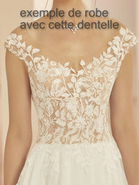 Grand motif Heather feuille 49CM brillant pour robe de mariée · vue 7