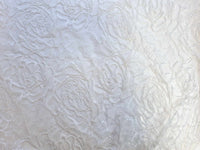 Dentelle grandes roses brillante sequins ivoire 91989 · vue 3