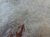 Long motif feuilles pour robe de mariée sequins · vue 11