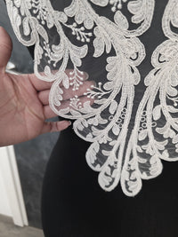 Motif dos en dentelle ivoire pour dos de robe de mariée · vue 3