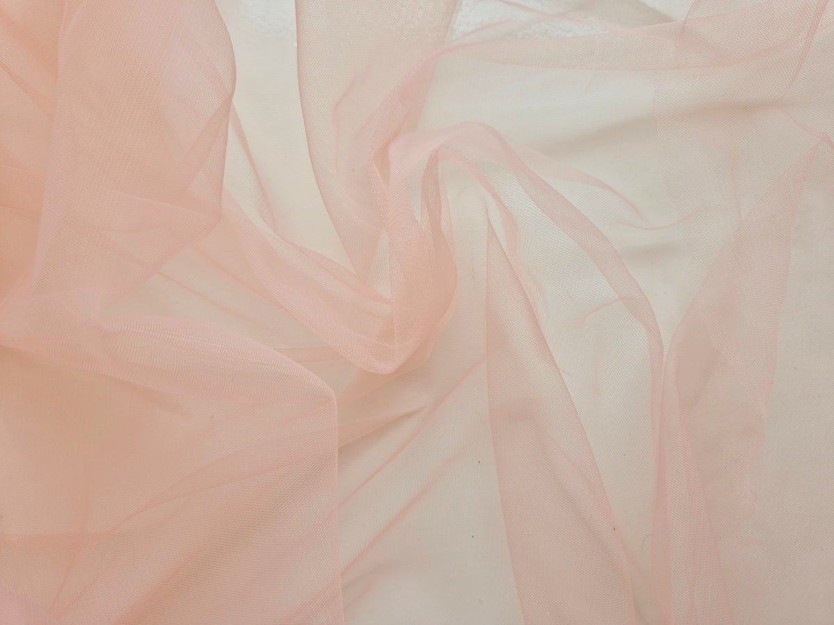 Tulle souple rose laize 300