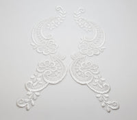 Motif arabesque ivoire nacré pour robe de mariée