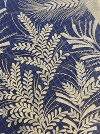 Coupon Tulle brodé motif dégressif, feuillage 3025 · vue 5