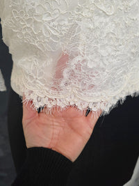 Top de mariée dentelle ivoire – Manches 3/4 – Taille L · vue 5