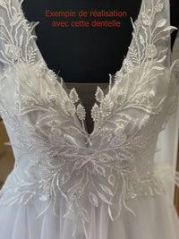 Long motif feuilles pour robe de mariée sequins · vue 7