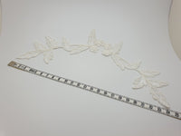 motif long branche feuilles ivoire pour robe de mariée · vue 4