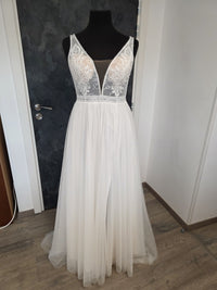 Robe MONICA Bianco DESTOCKAGE · vue 5
