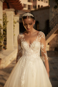 robe de mariée avec manches Carnélian Bianco taille 36/38 46/48